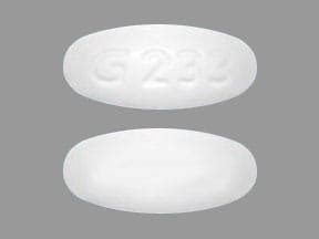 Take this medication by mouth with or without food, as directed by your doctor, usually every 4 hours. . G233 pill